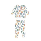 Dino Band Pj Set - Almond Milk
