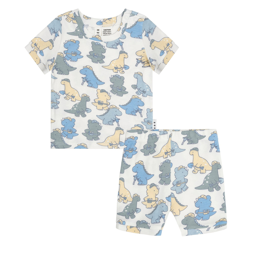Huxbaby Construction Dinos Pyjamas - Multi