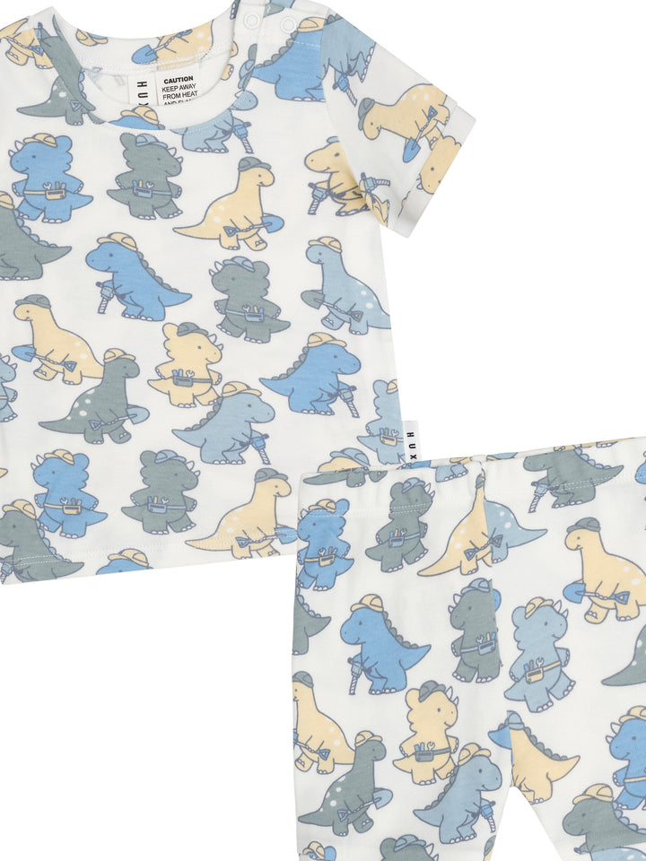 Huxbaby Construction Dinos Pyjamas - Multi