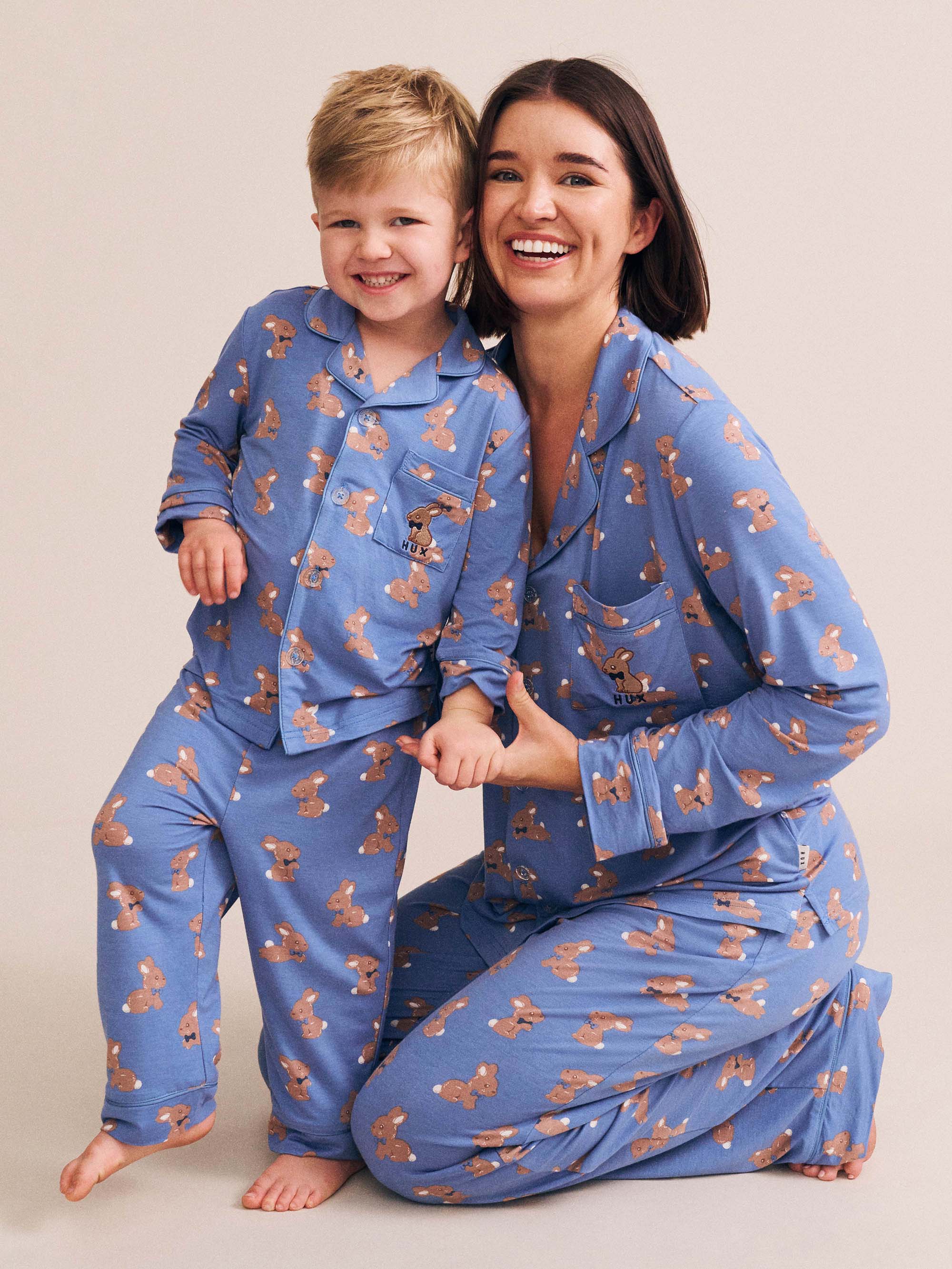 Vintage Blue Bunny Pj Set