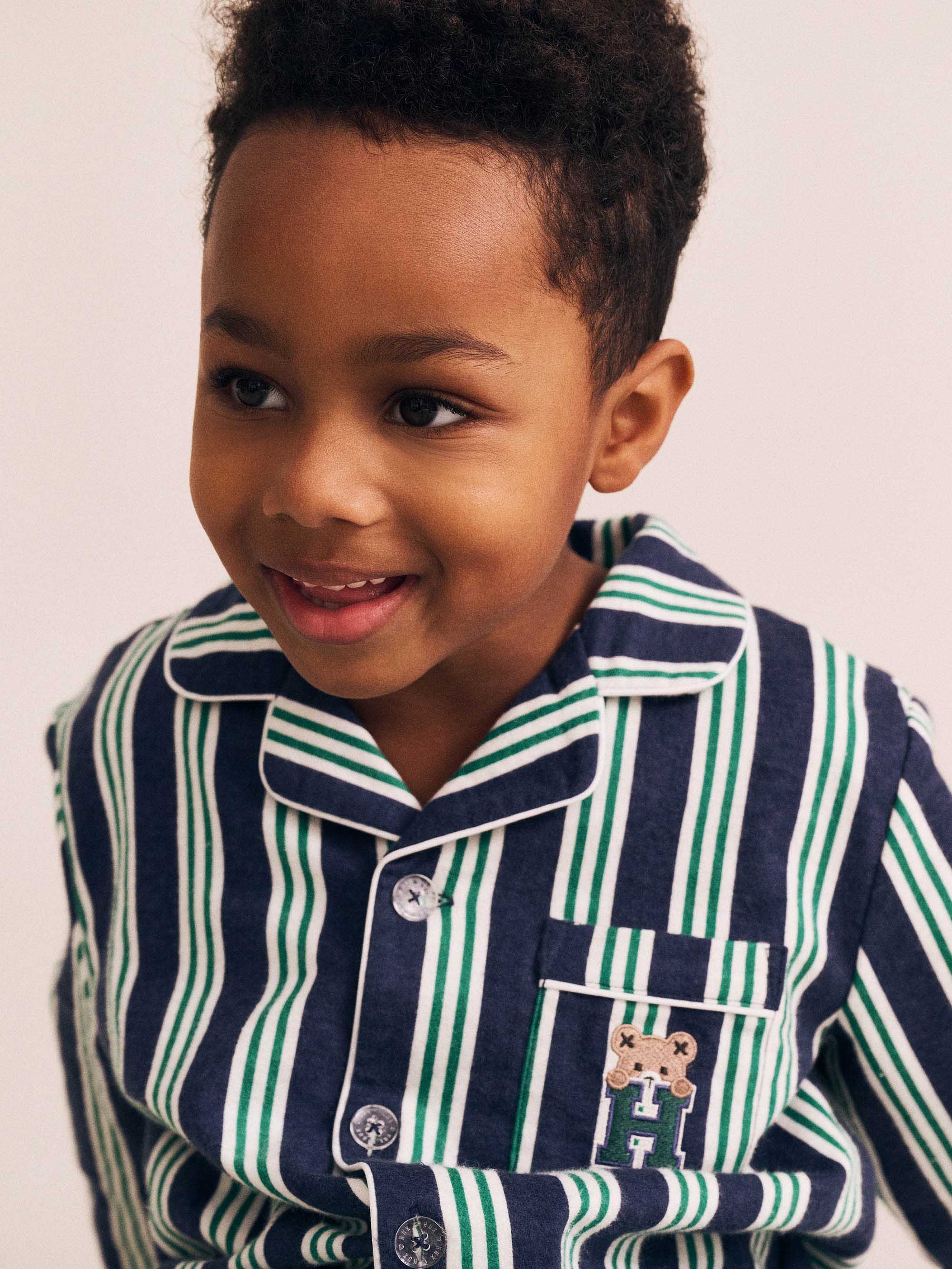 Classic Stripe Flannel Pj Set