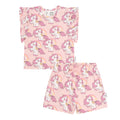 Rainbow Unicorn Frill Pyjamas - Candy