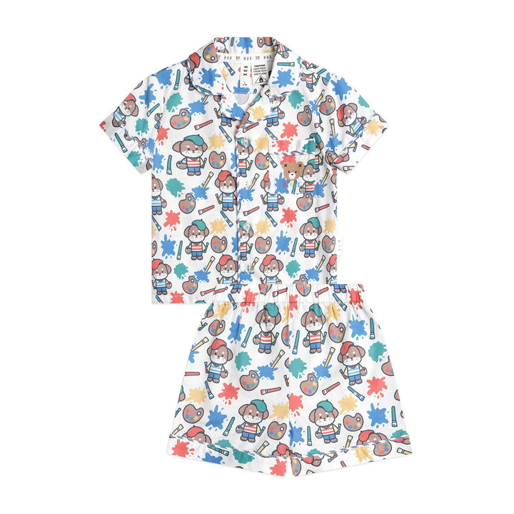 Huxbaby Parisian Painter Pup PJs
