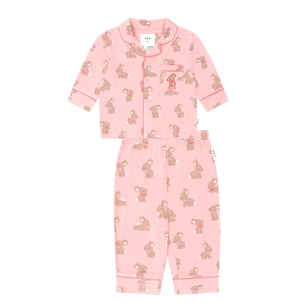 Dusty Pink Bunny Pj Set