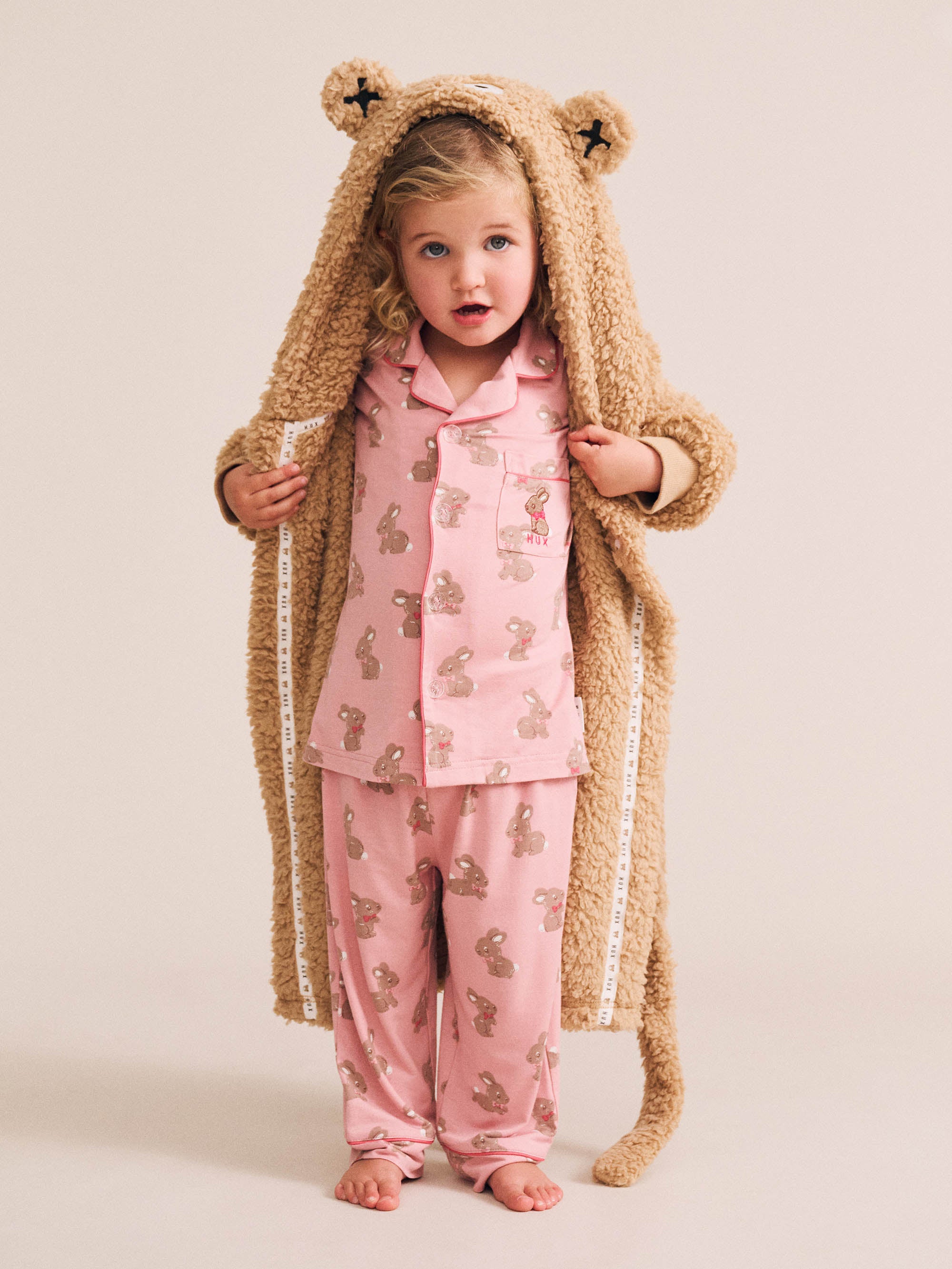Dusty Pink Bunny Pj Set