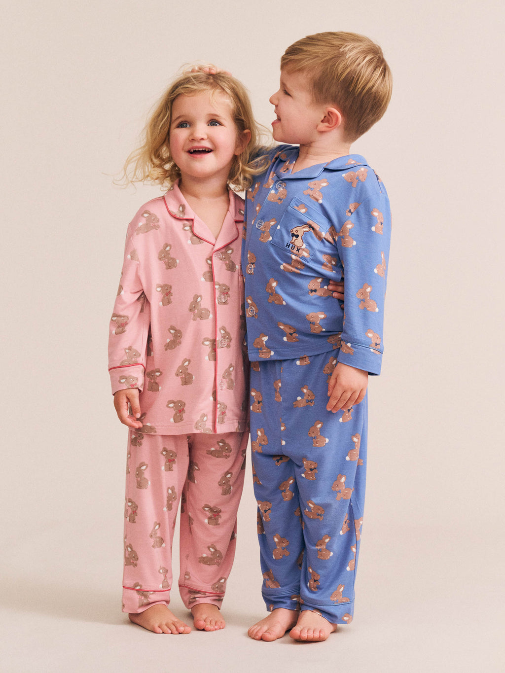 Dusty Pink Bunny Pj Set