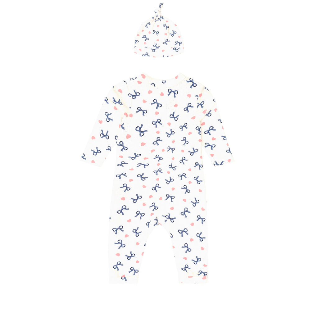 My First Hux Hearts And Bows  Newborn Romper
