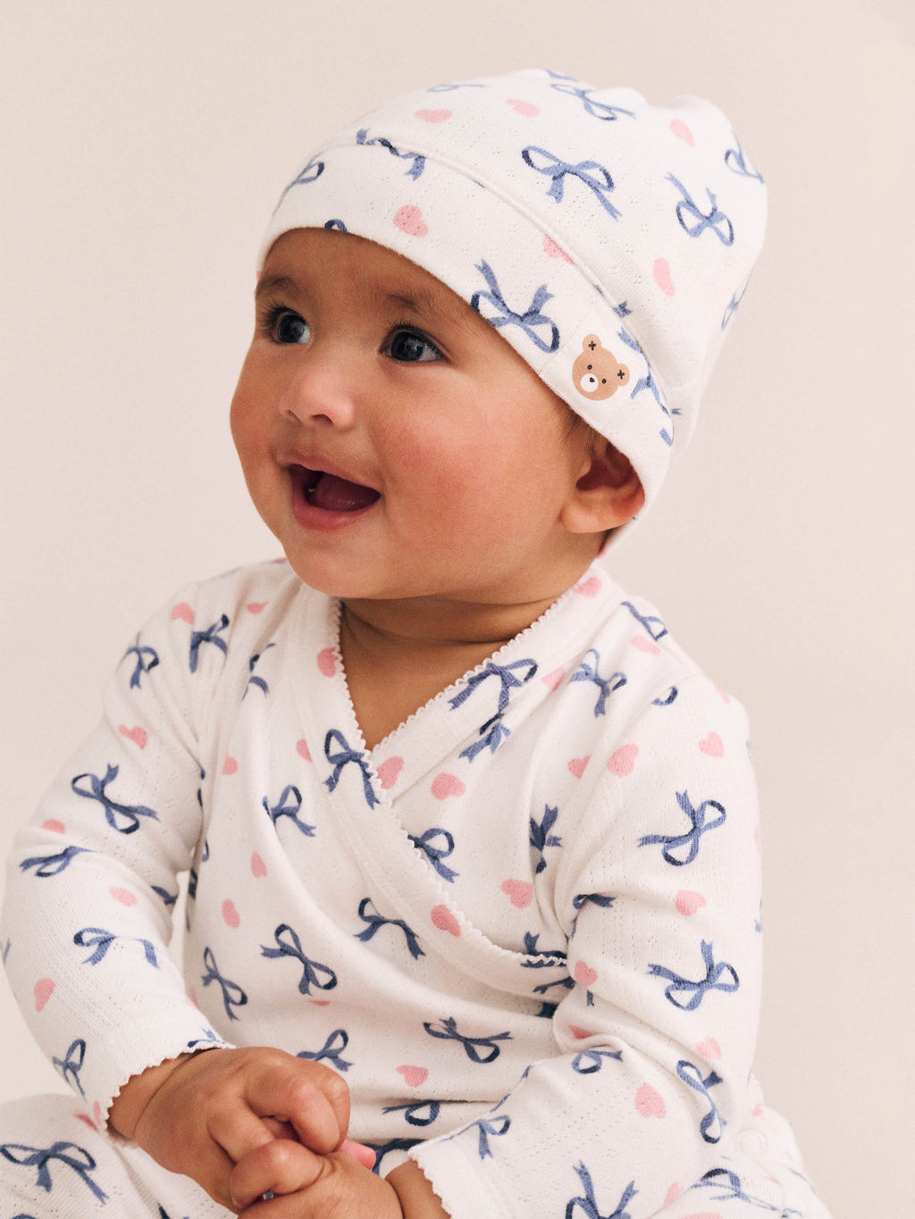 My First Hux Hearts And Bows  Newborn Romper