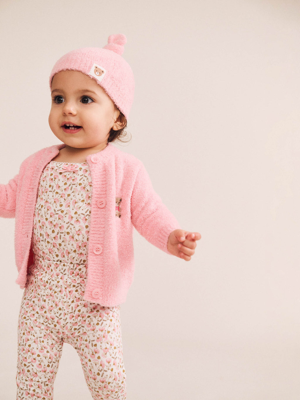 My First Hux Apricot 4Pc Boucle Newborn Set