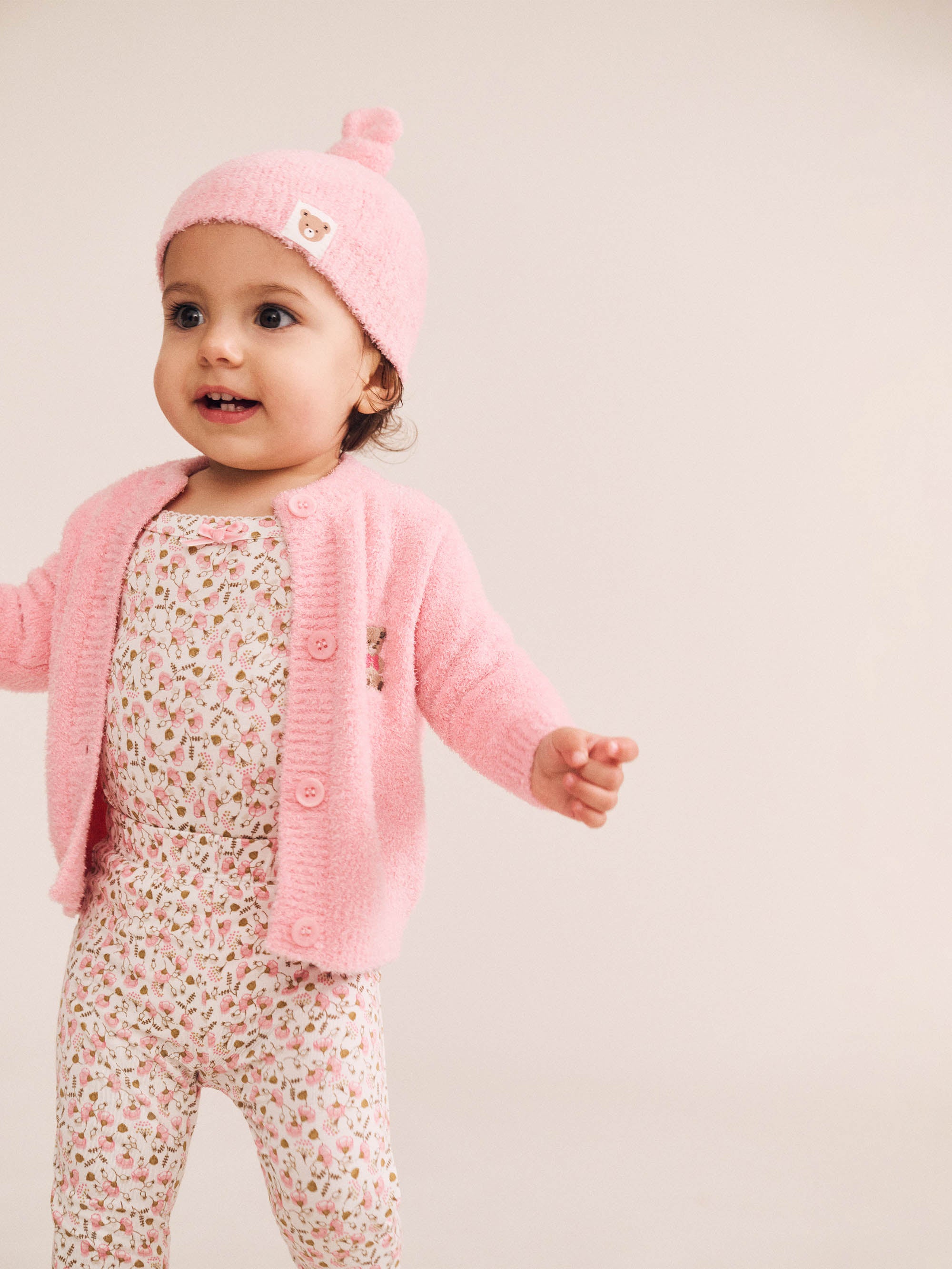 My First Hux Apricot 4Pc Boucle Newborn Set