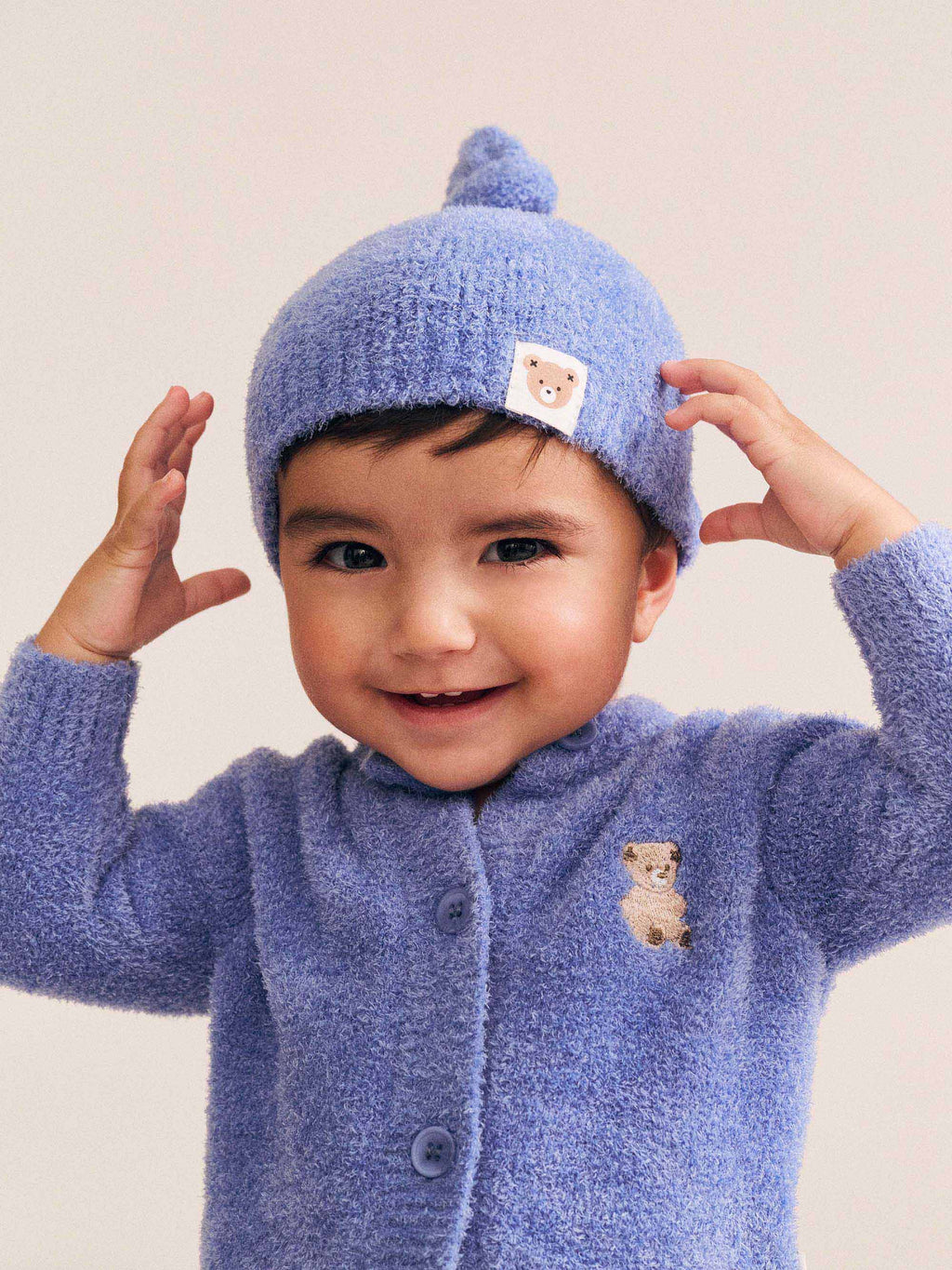 My First Hux Vintage Blue 4Pc Boucle Newborn Set