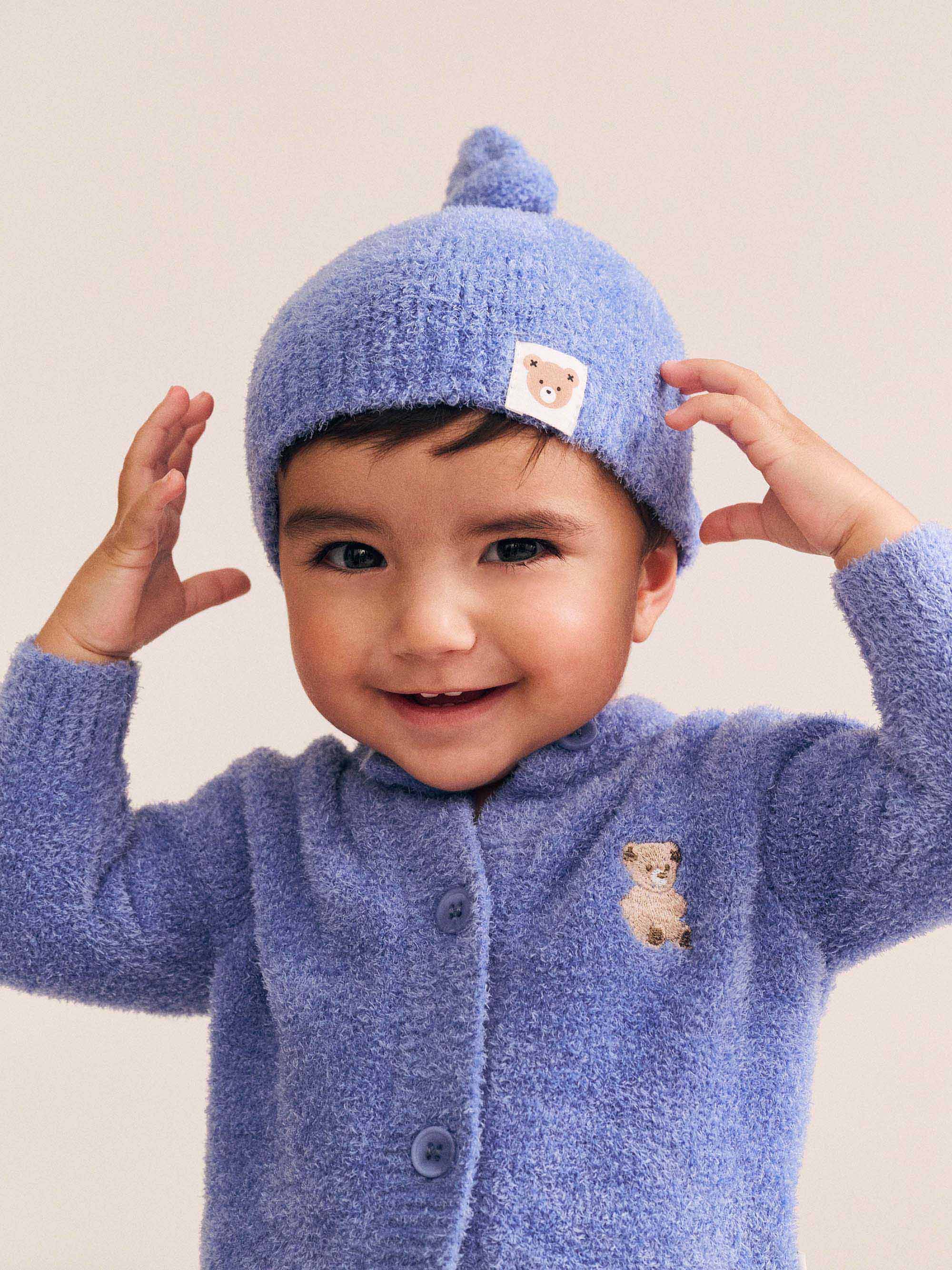 My First Hux Vintage Blue 4Pc Boucle Newborn Set