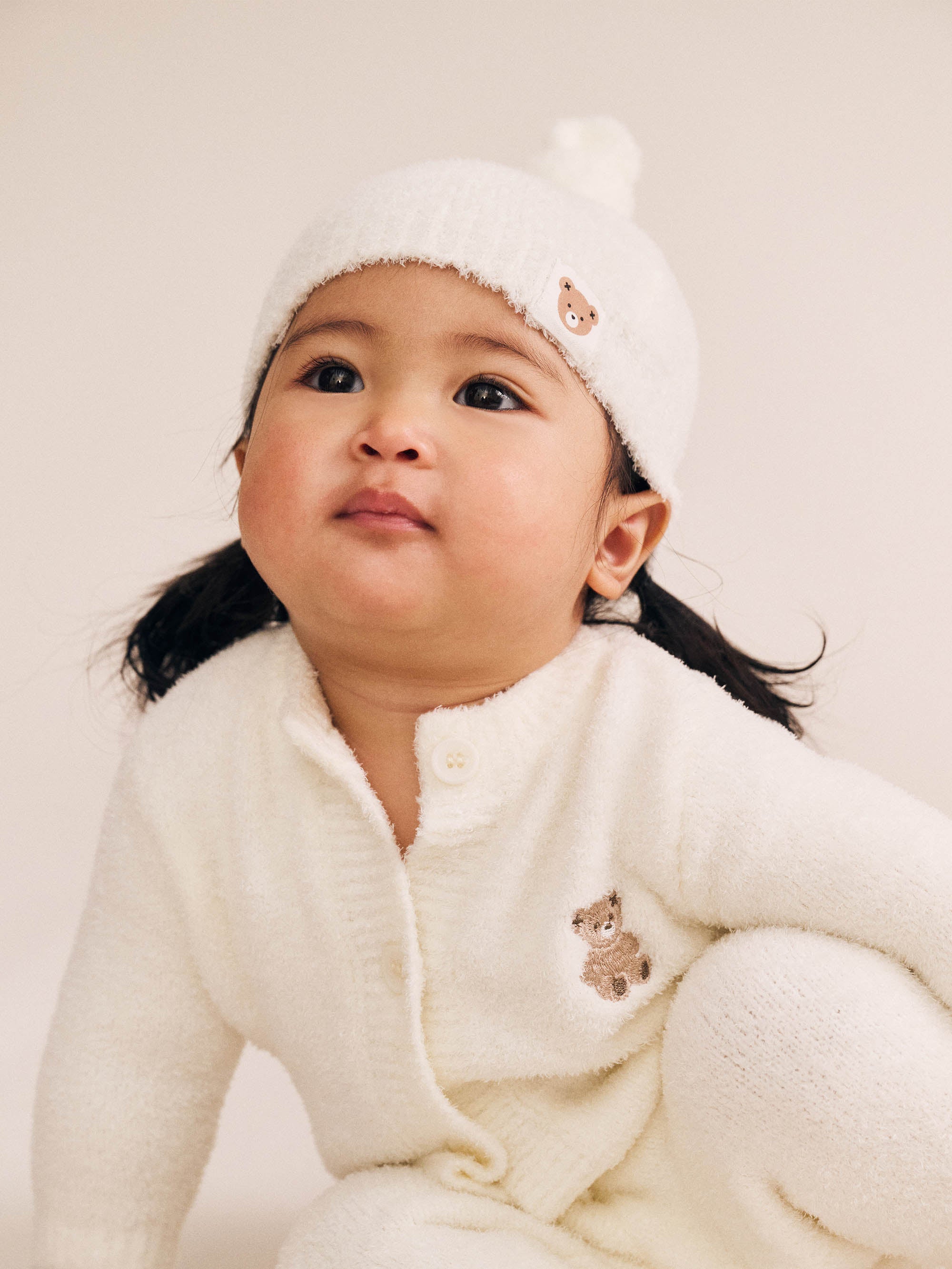 My First Hux Almond Milk 4Pc Boucle Newborn Set