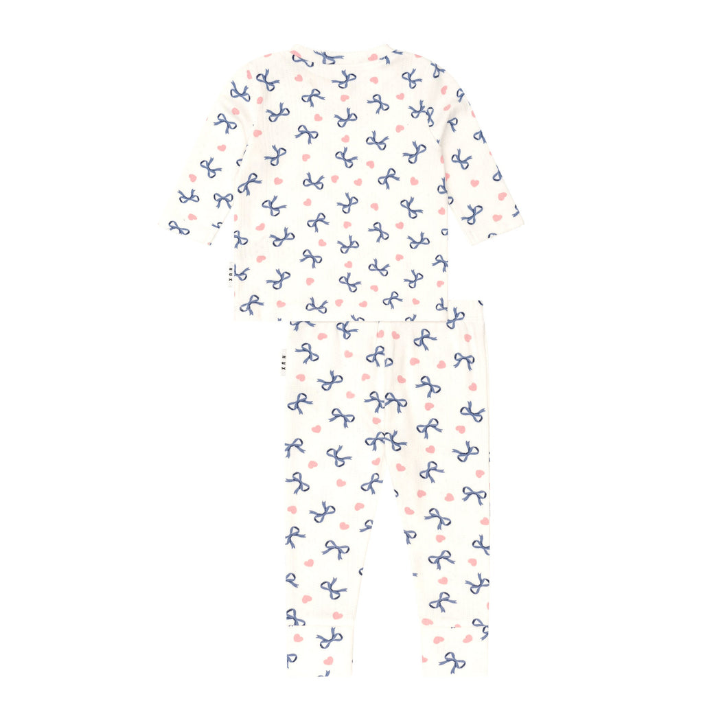 Hearts And Bows Long Sleeve Pj Set
