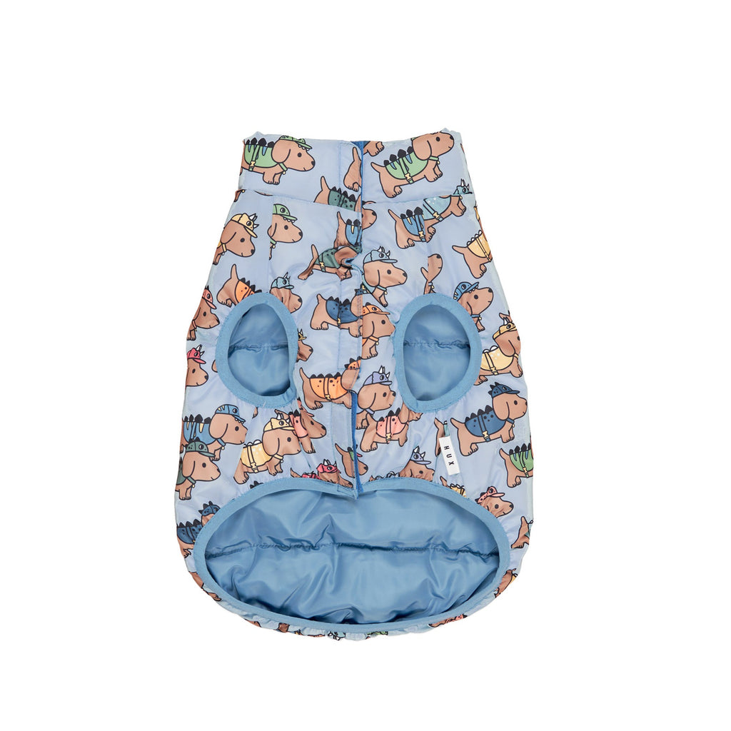 Dino Dog Reversible Dog Vest - Mountain Blue