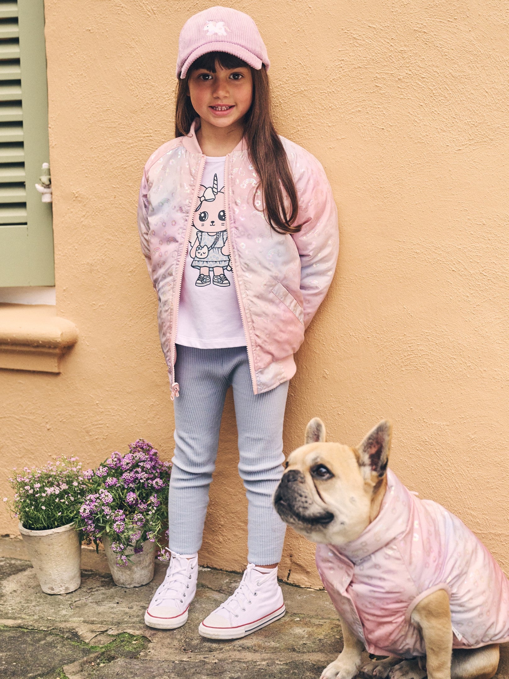 Rainbow Reversible Dog Vest - Rosebud