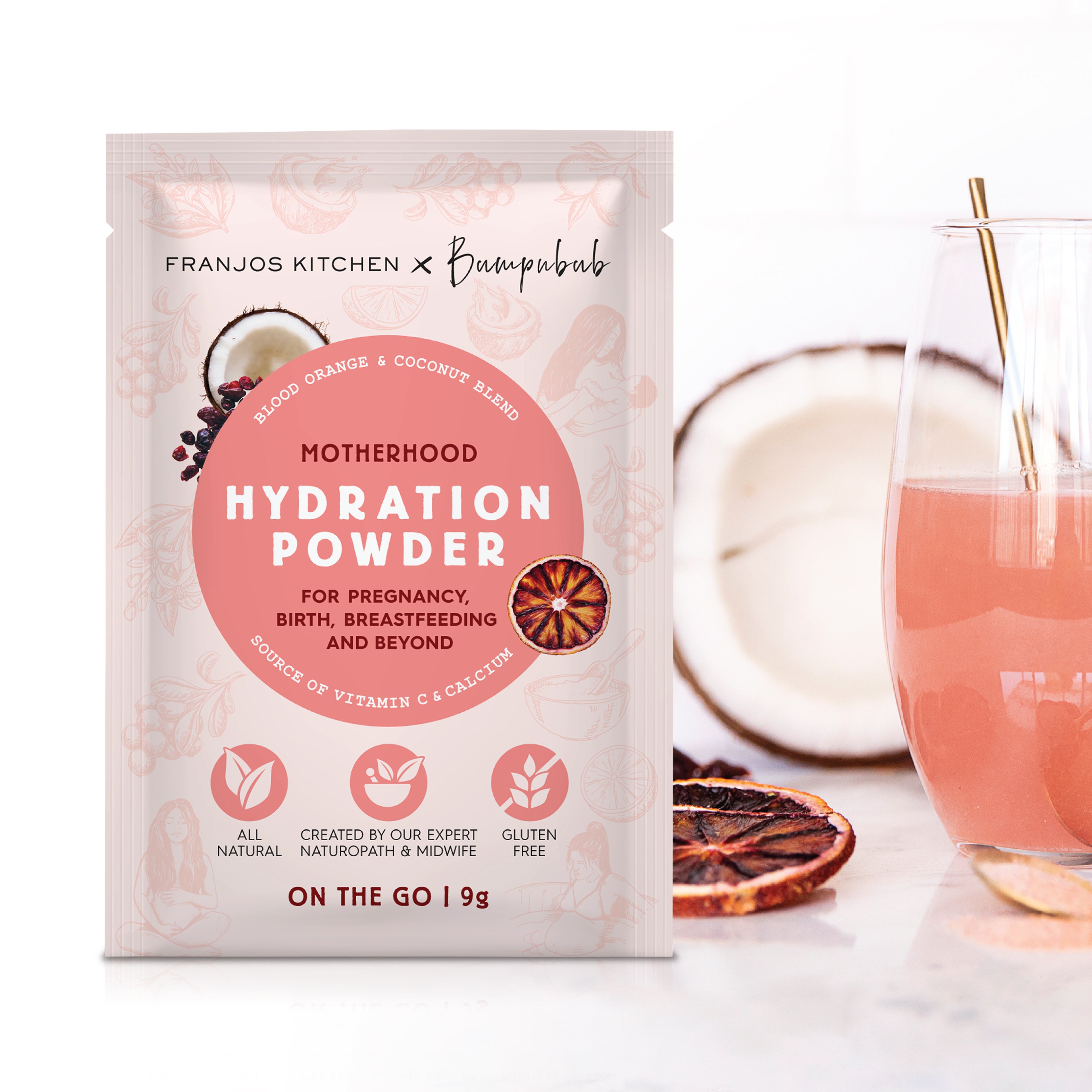 On-The-Go Motherhood Hydration Box - Blood Orange