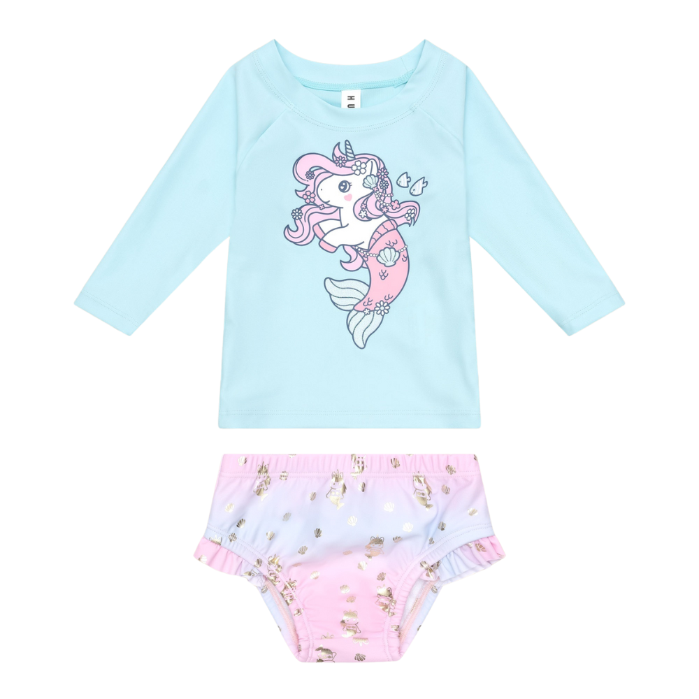 Mercorn Shell Swim Set - Iced Aqua/Multi