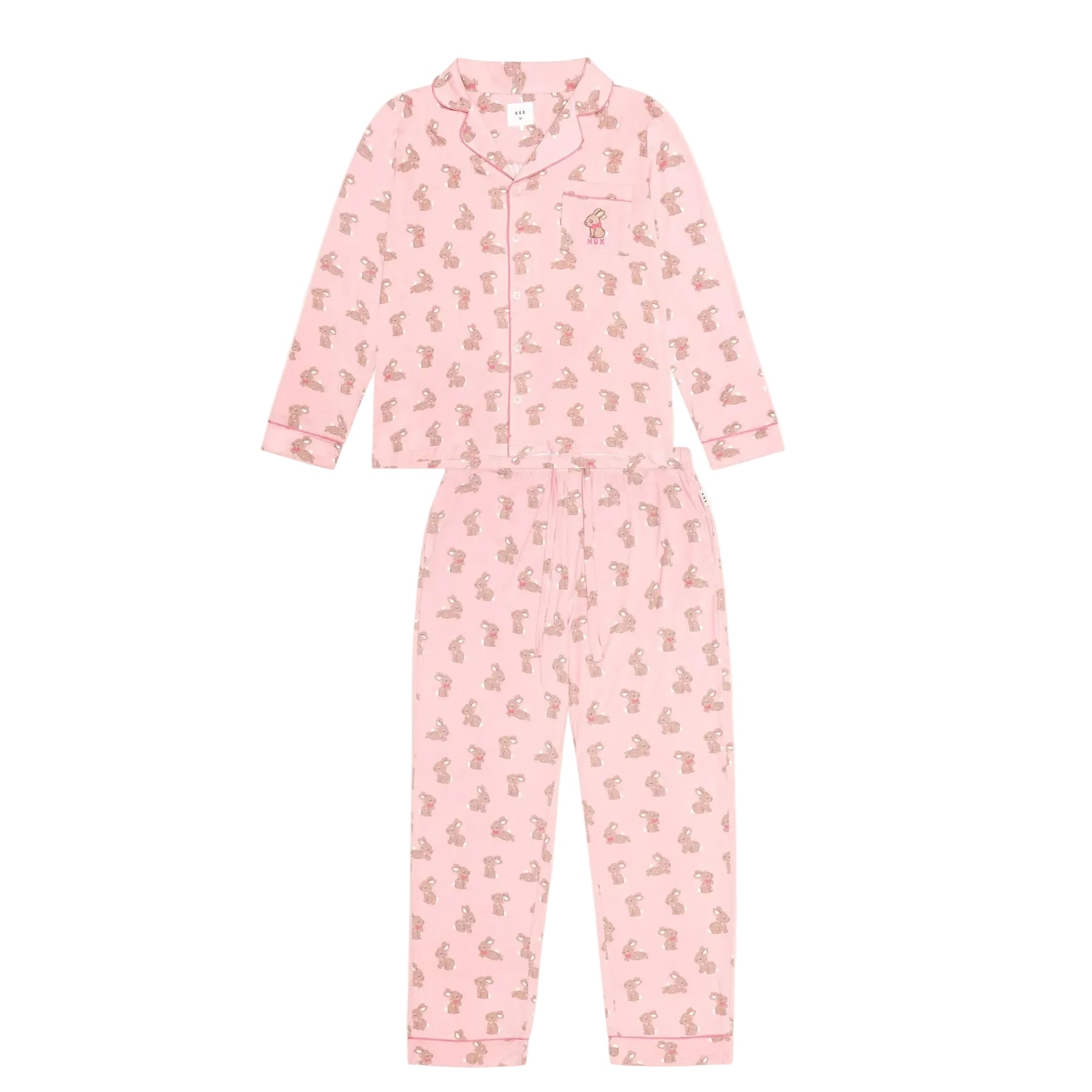 Dusty Pink Bunny Womens Pj Set