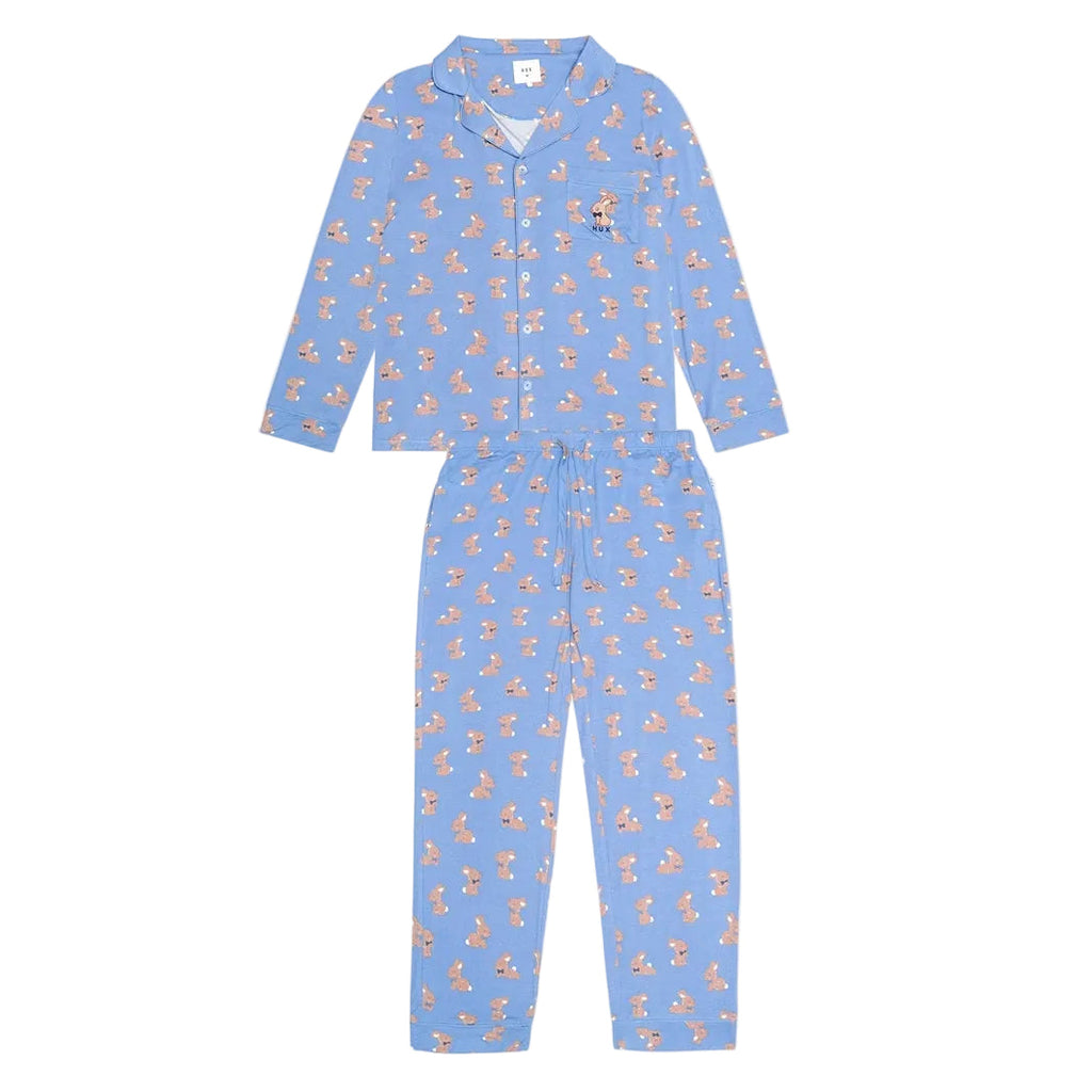 Vintage Blue Bunny Womens Pj Set