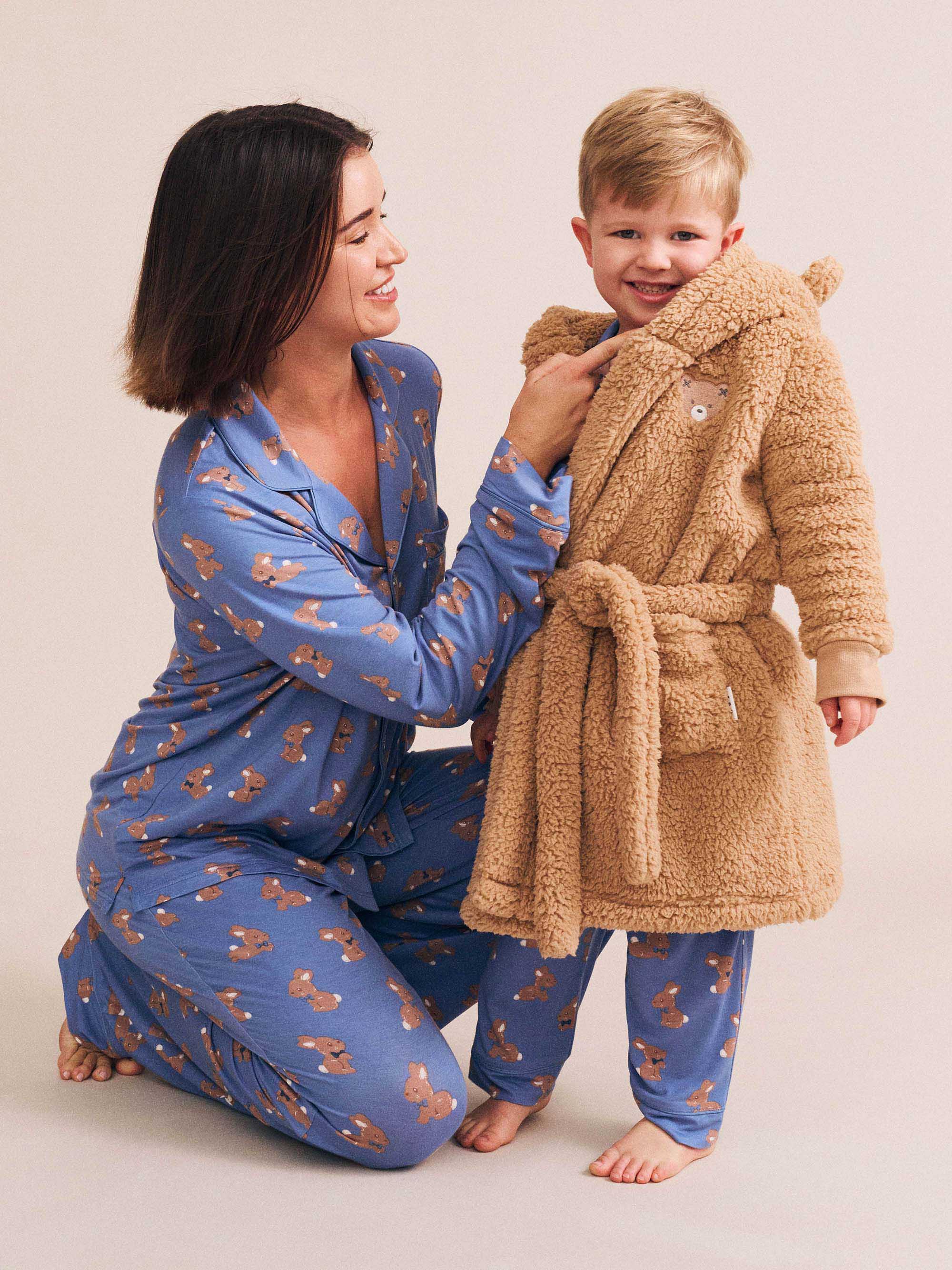 Vintage Blue Bunny Womens Pj Set