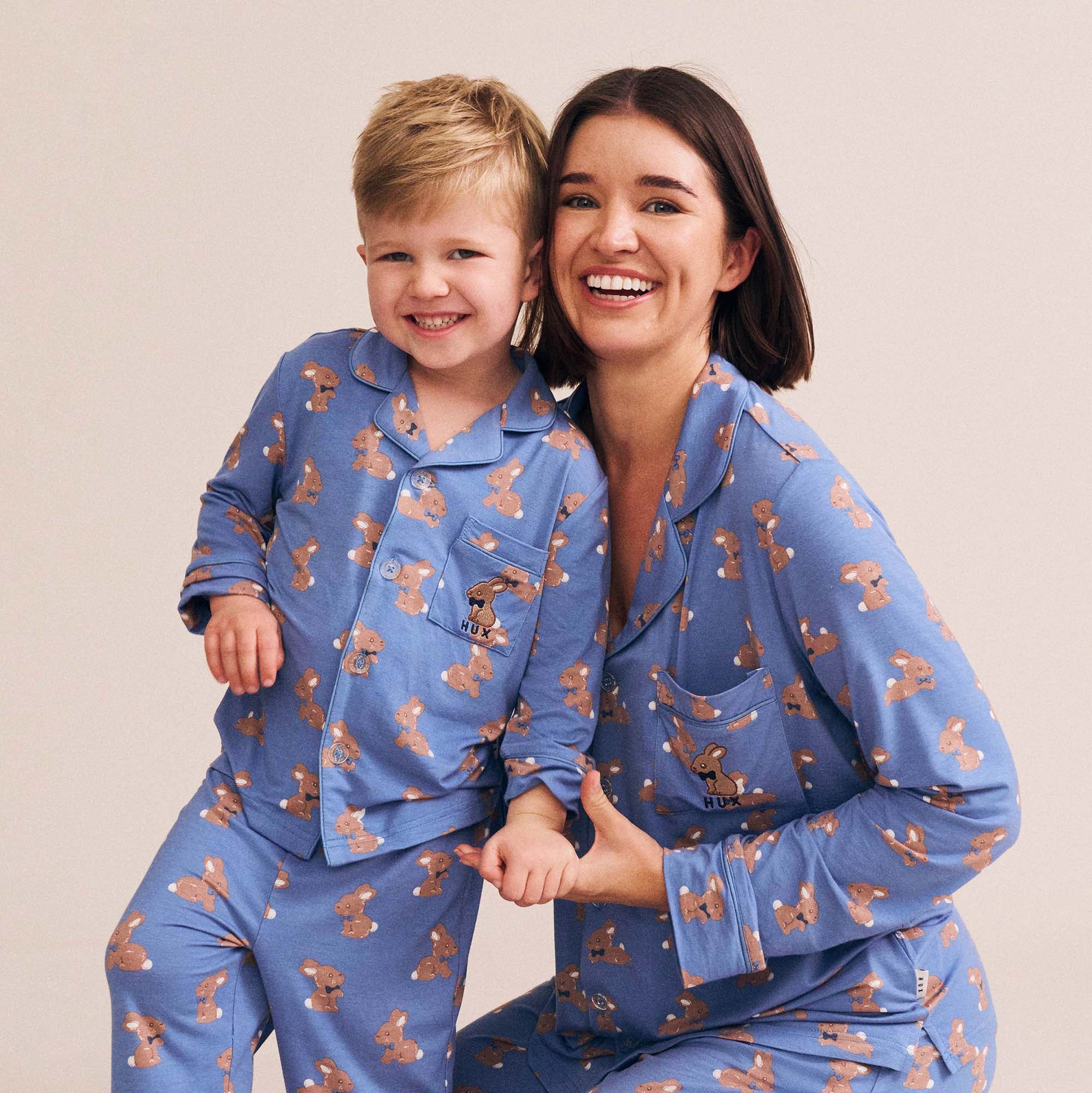 Vintage Blue Bunny Womens Pj Set