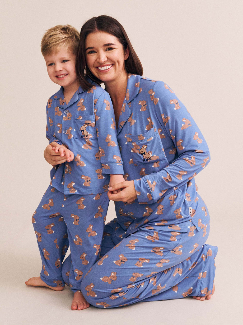 Vintage Blue Bunny Womens Pj Set