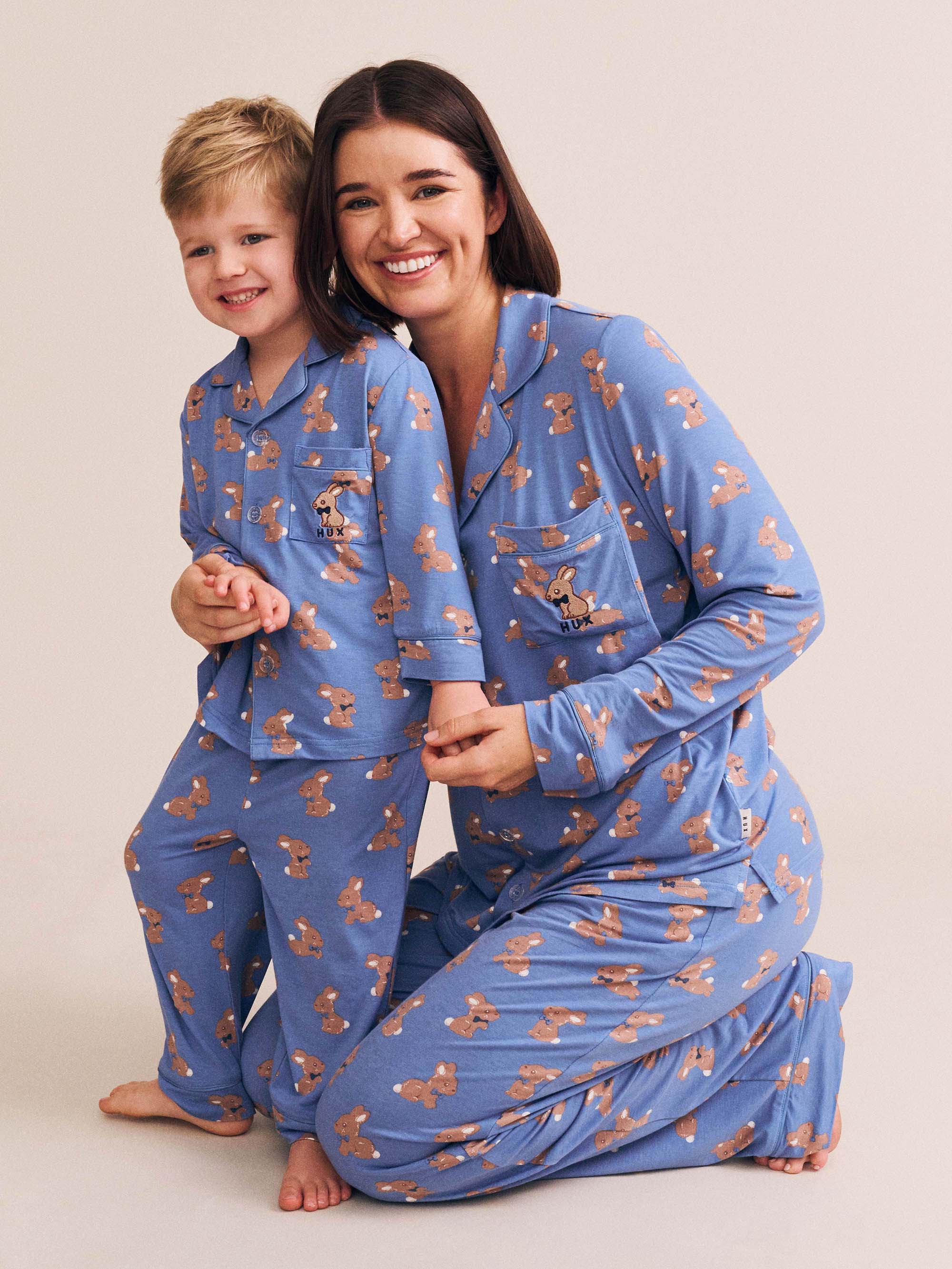 Vintage Blue Bunny Womens Pj Set