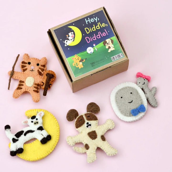Tara Treasures Finger Puppet Set - Hey Diddle
