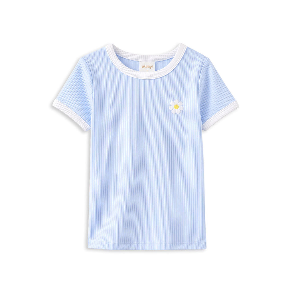 PRE-ORDER - Ice Blue Rib Tee
