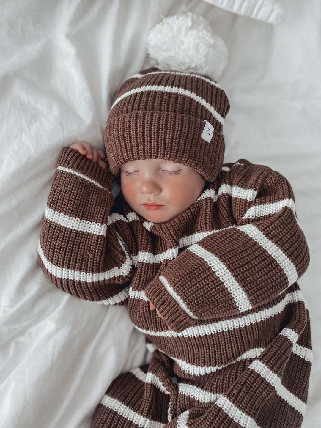 Ziggy Lou - Long Sleeve Playsuit | Chocolate Stripe