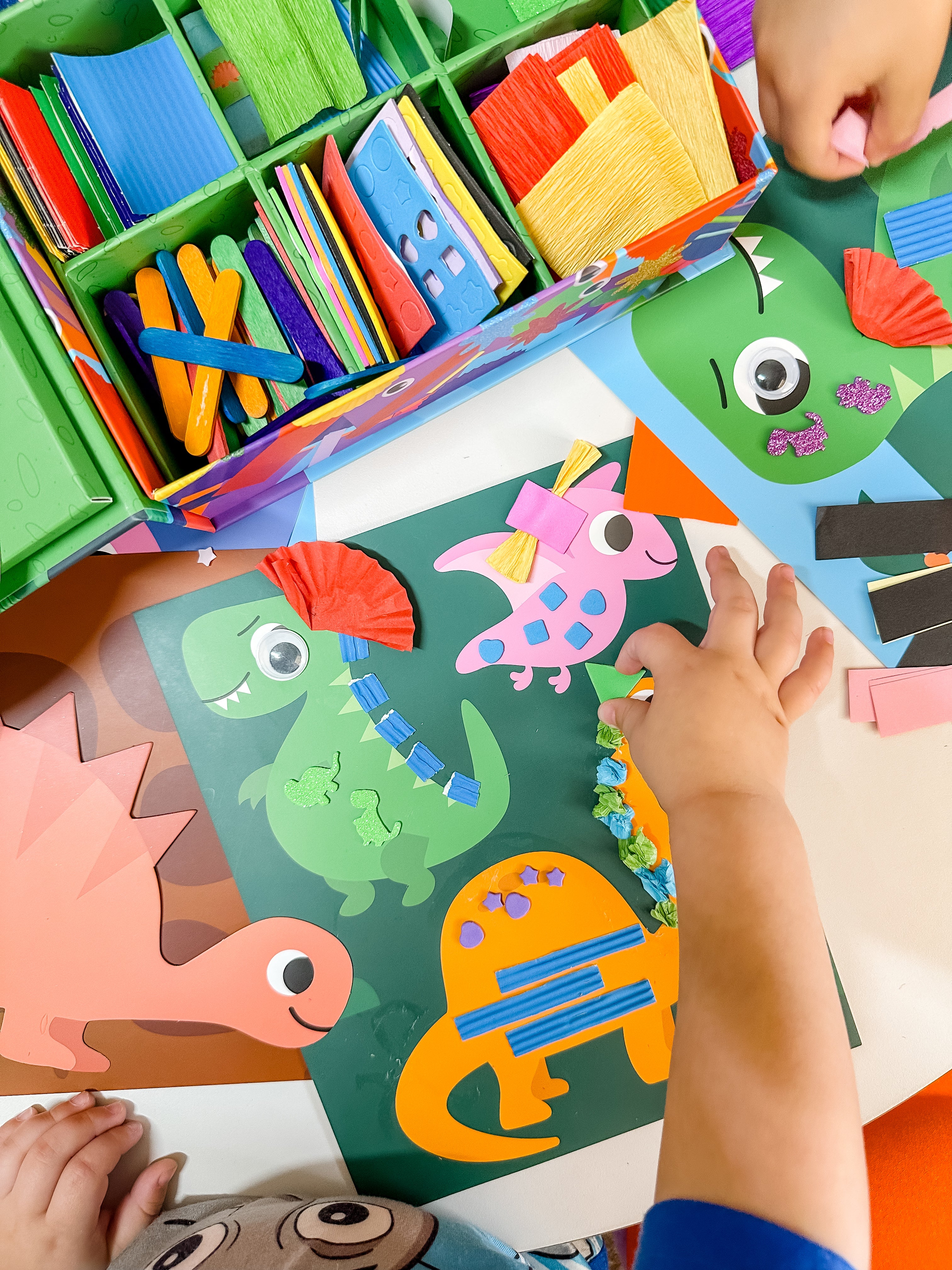 Dinosaur Collage Sensory Craft Box