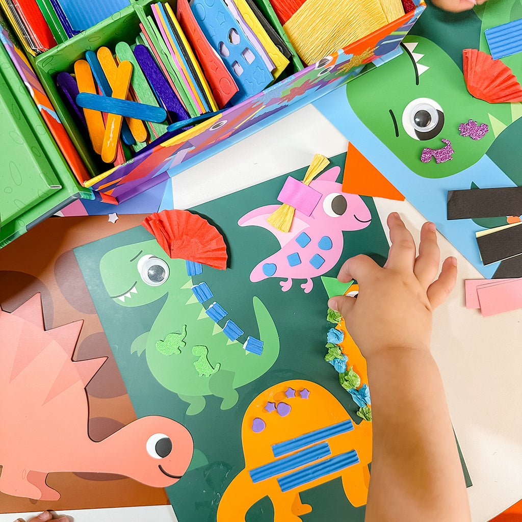 Dinosaur Collage Sensory Craft Box