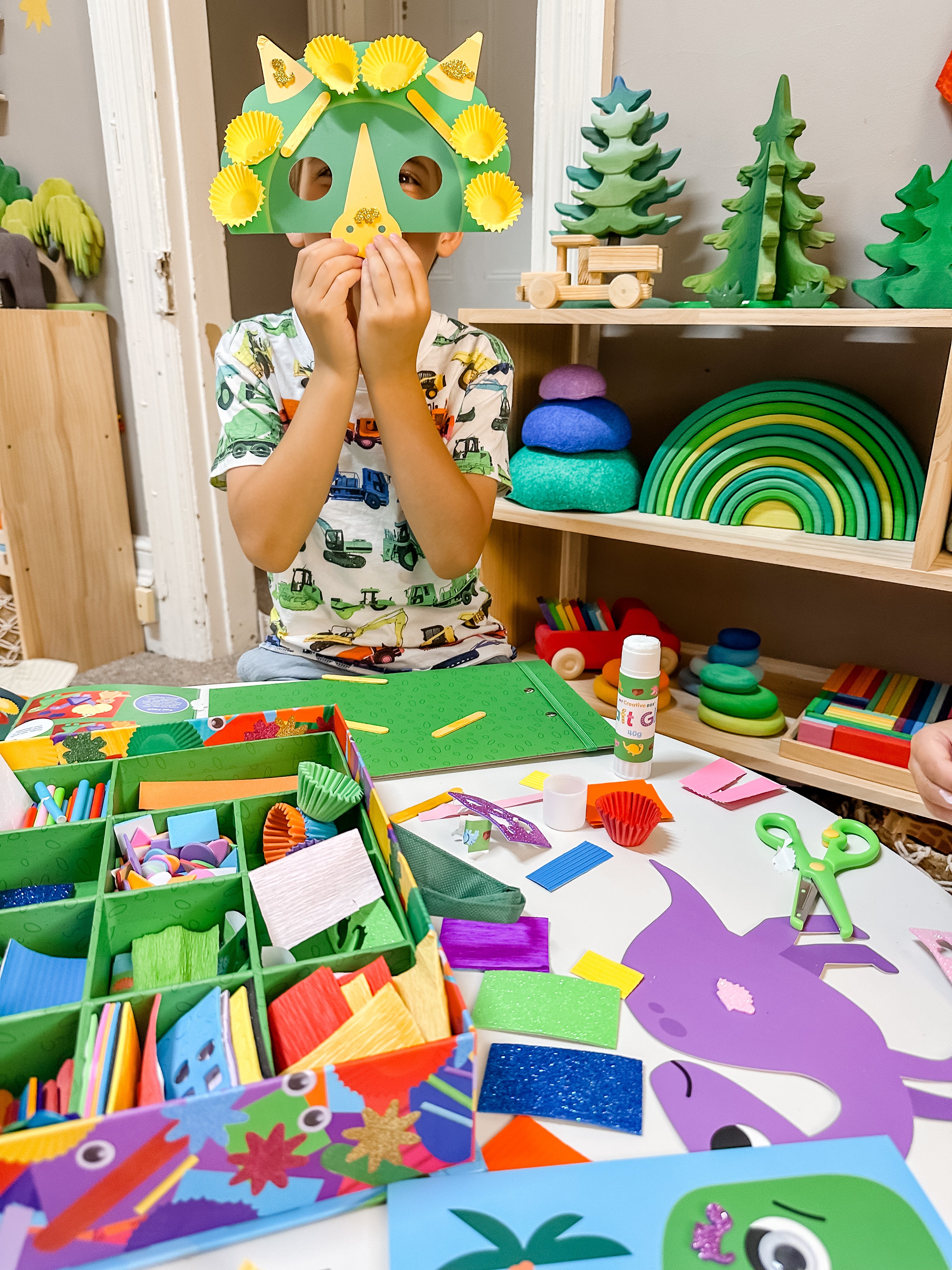 Dinosaur Collage Sensory Craft Box