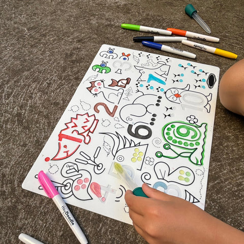 Hey Doodle Wild Digits Sensory Colouring & Doodle Mat