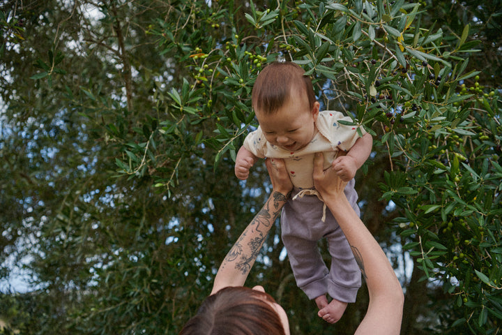 Nature Baby Short Sleeve Bodysuit - Delphine Print