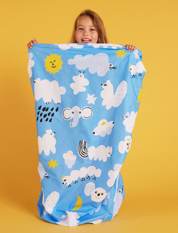 Halcyon Nights Fitted Cot Sheet - I Spy In The Sky