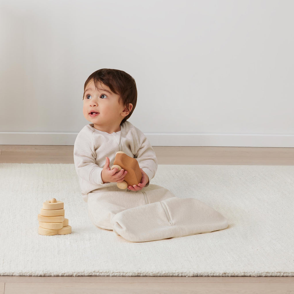 Jersey Sleeping Bag Long Sleeve  1.0 TOG - Oatmeal Marle