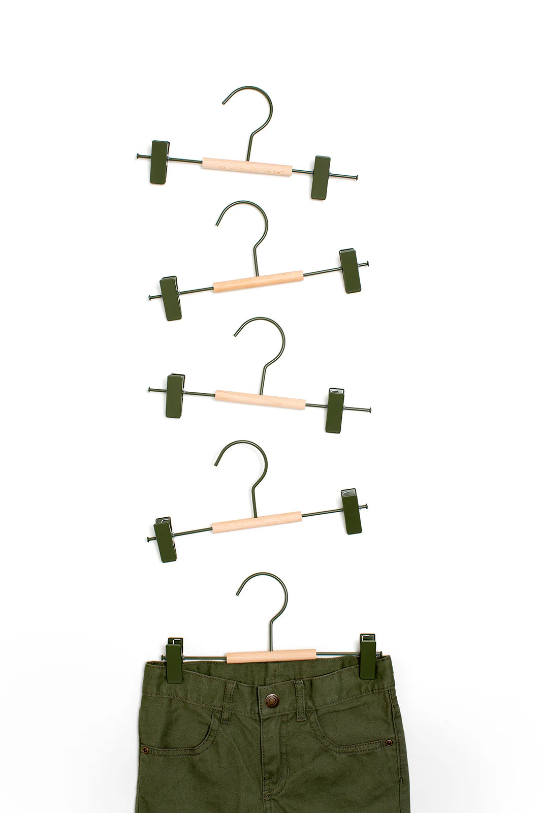 Mustard Made Kids Clip Hangers - Olive