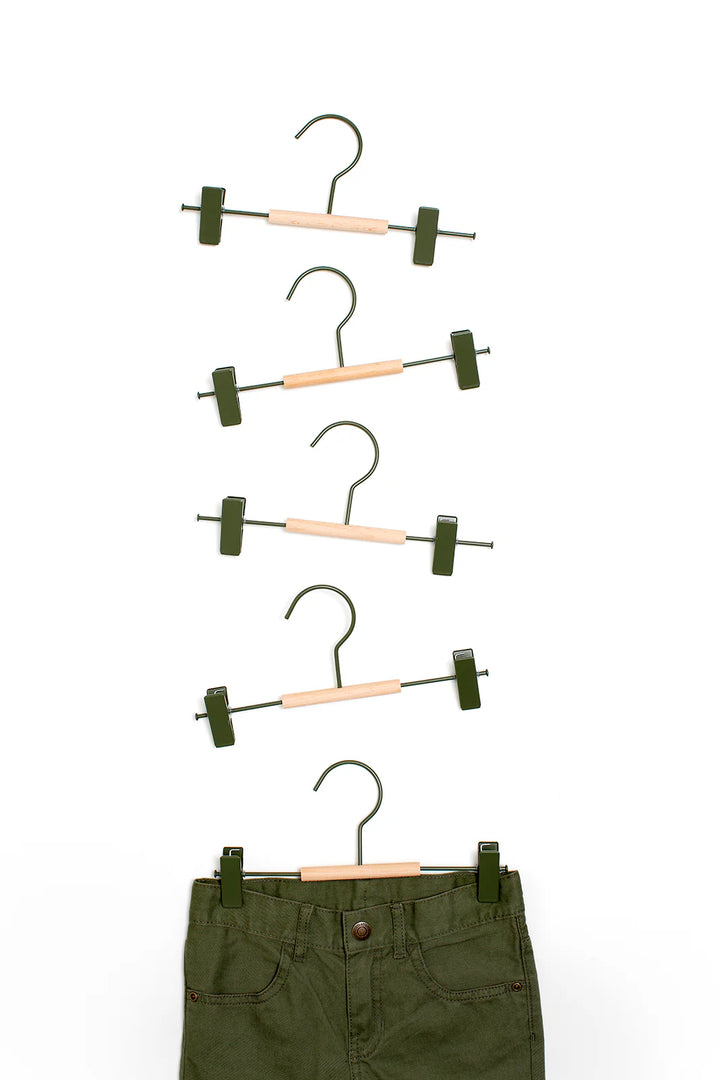 Mustard Made Kids Clip Hangers - Olive