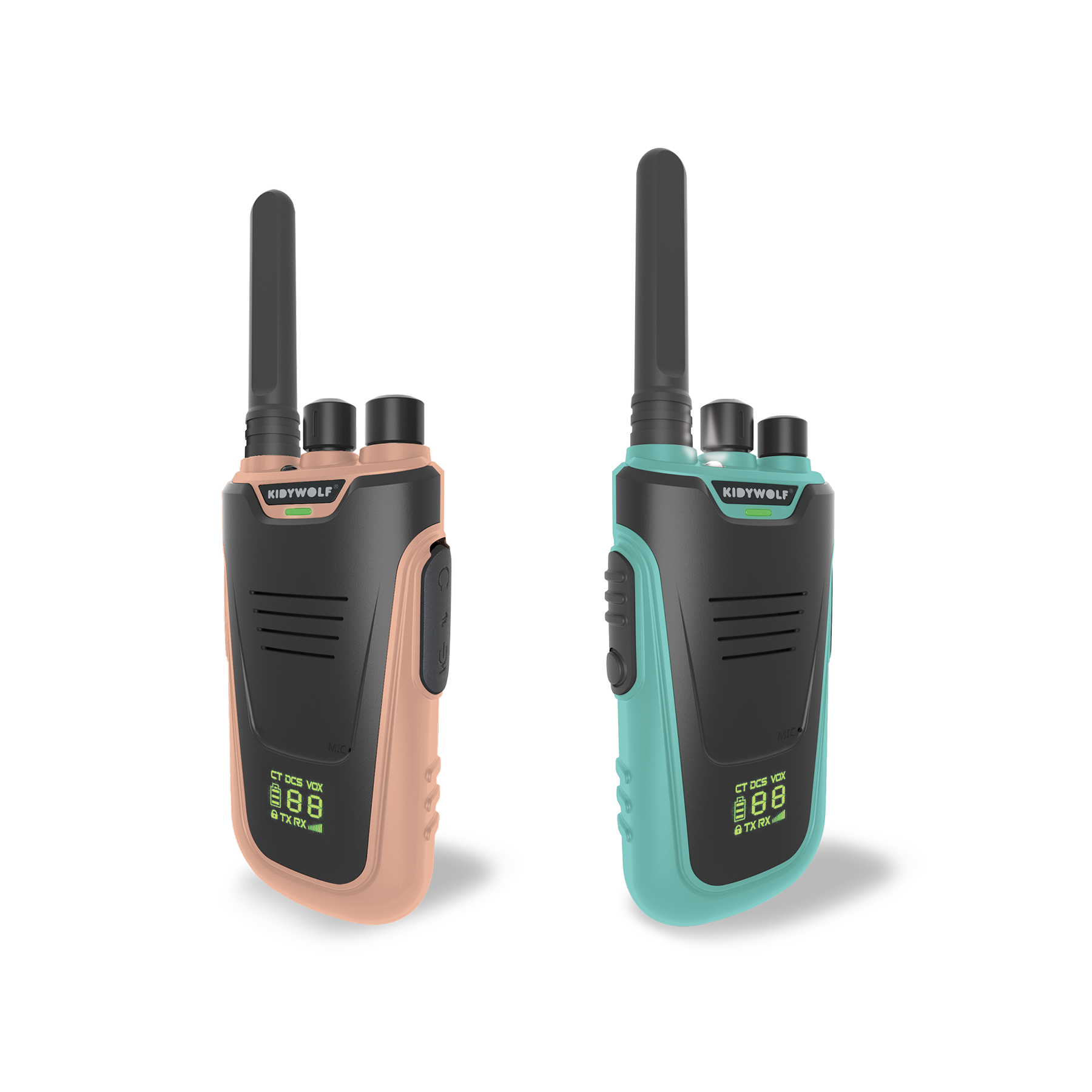 Kidytalk - Long Range Walkie-Talkie - Natural/Cyan