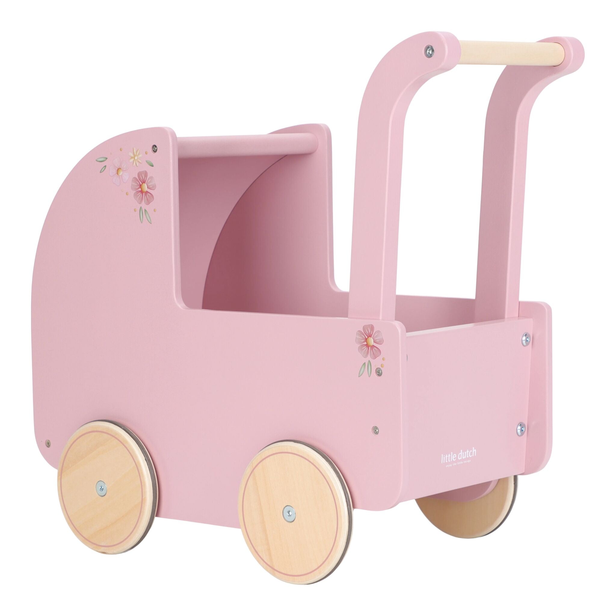 Doll Pram with Textiles - Pink