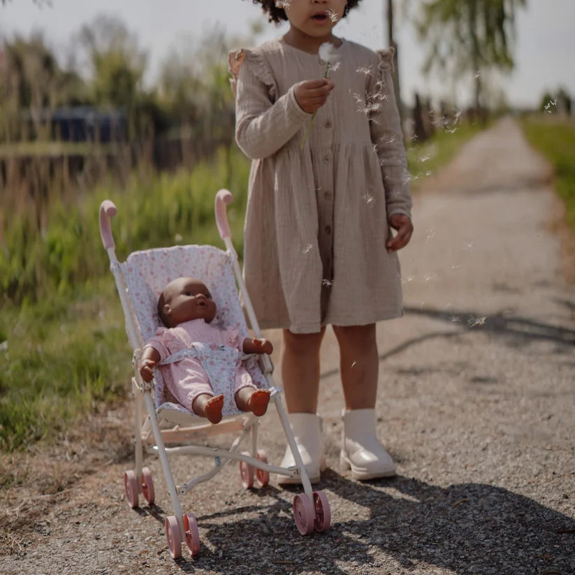 Metal Doll Stroller - Floral