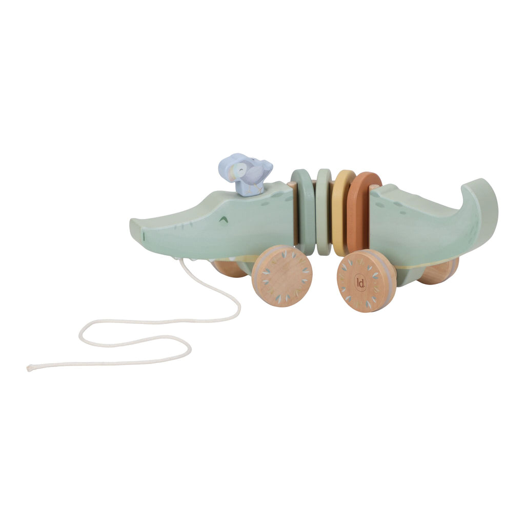 Wooden Pull Along Crocodile