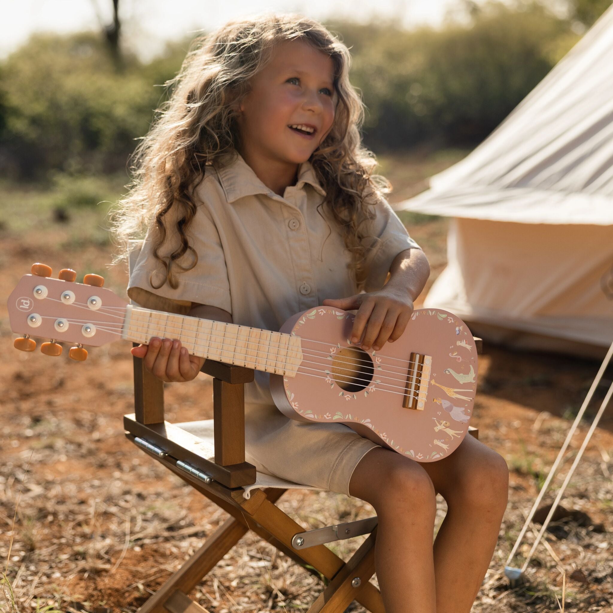 Wooden Guitar - Pink
