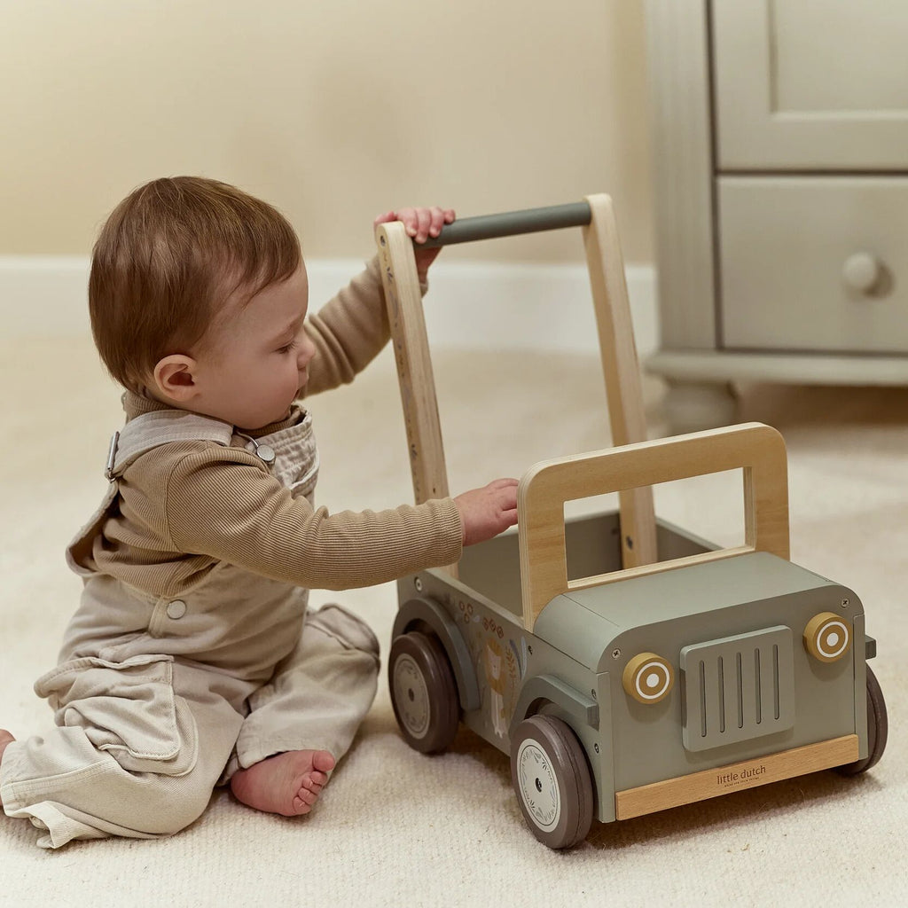 Wooden Push Safari Car