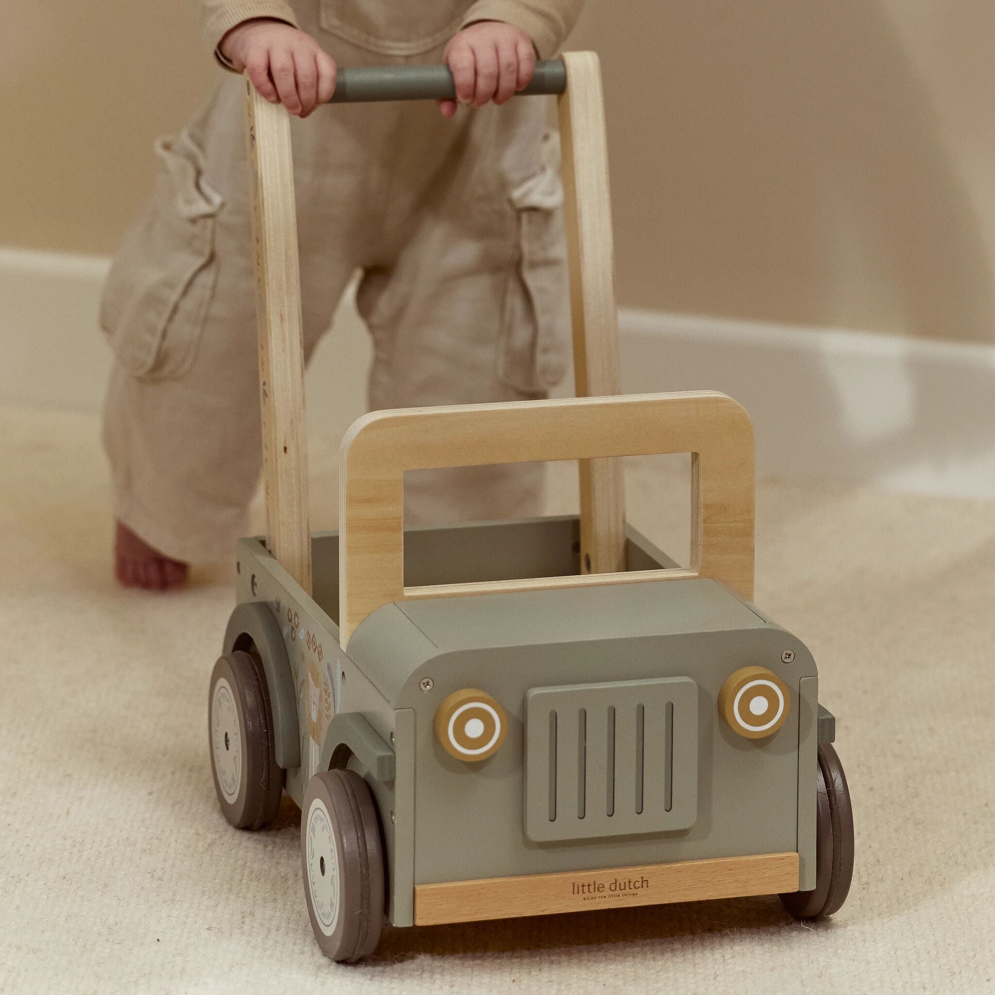 Wooden Push Safari Car