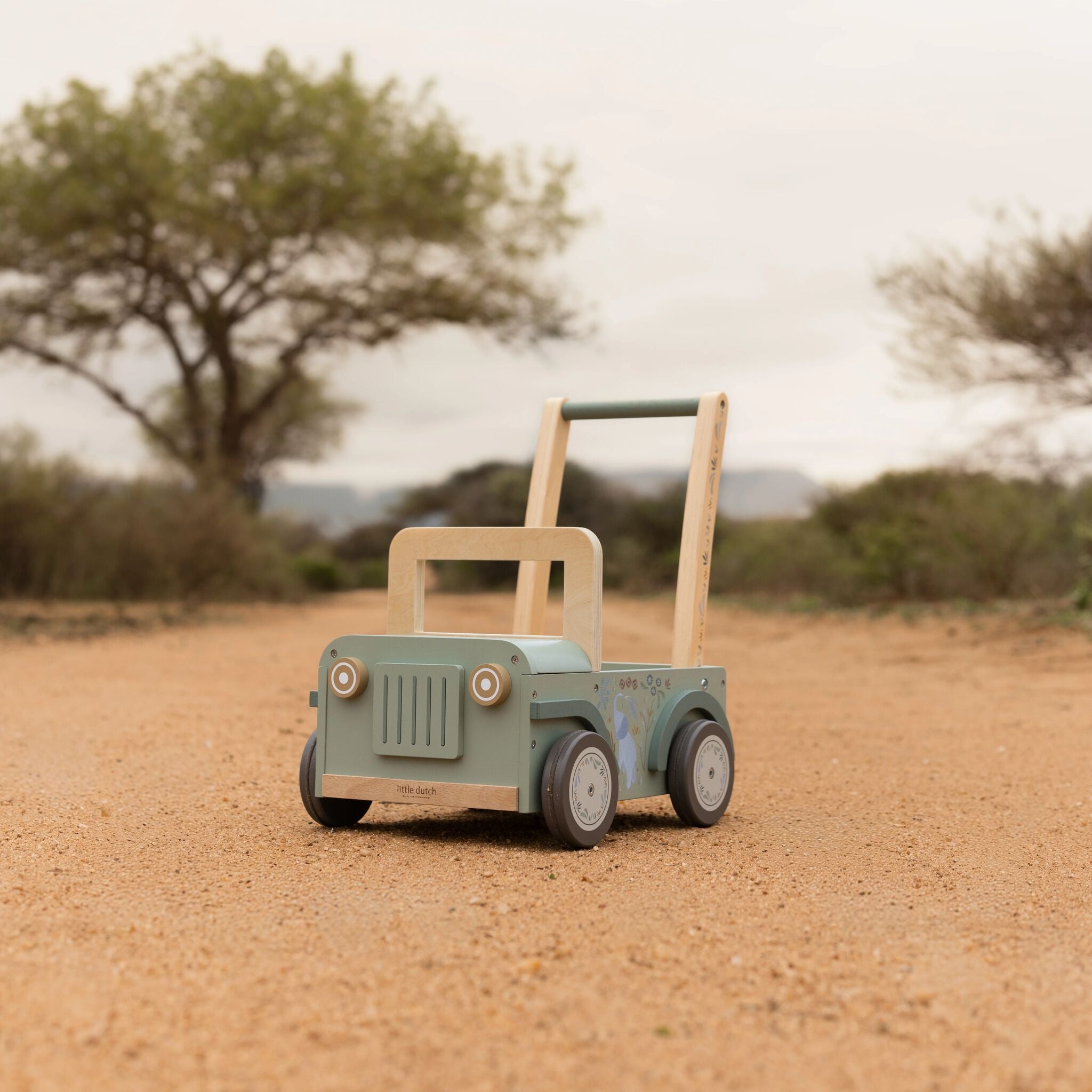 Wooden Push Safari Car