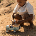 Wooden Safari Car with Animals