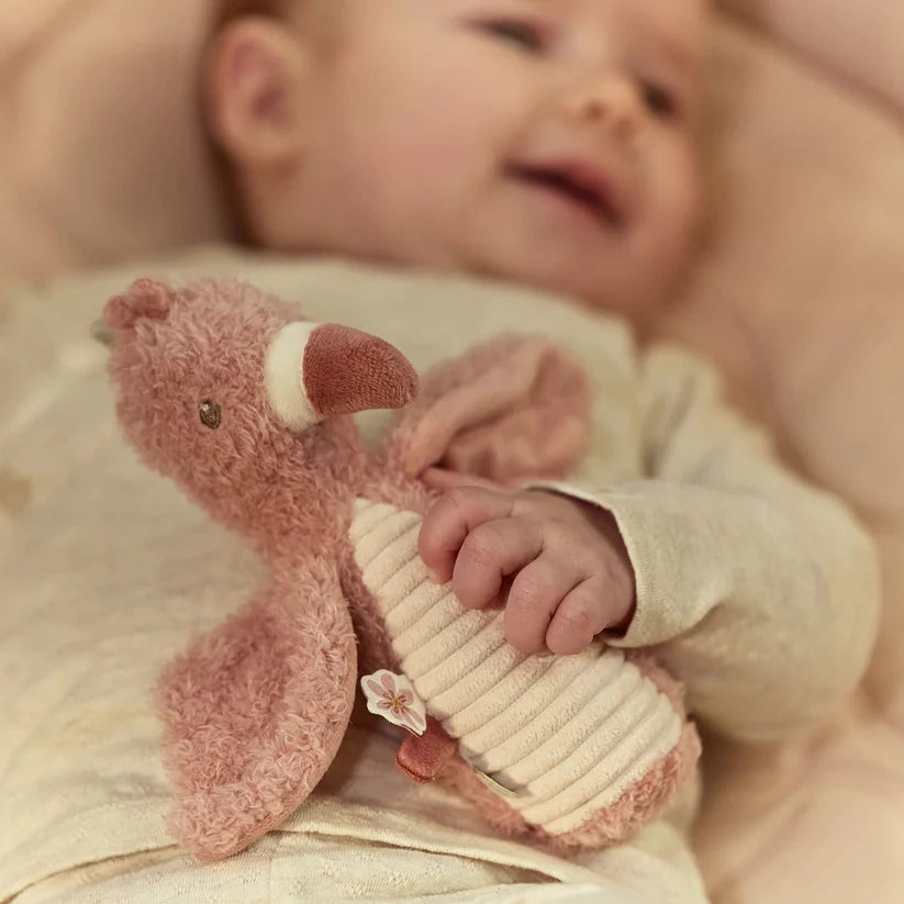 PRE-ORDER Squeaker with Rattle Flamingo